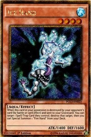 Ice Hand (PGL3-EN023) - Premium Gold: Infinite Gold 1st Edition - Premium Yugioh Single from Konami - Just $0.30! Shop now at Game Crave Tournament Store