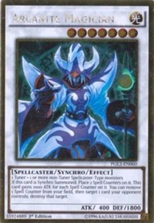Arcanite Magician (PGL3-EN060) - Premium Gold: Infinite Gold 1st Edition - Premium Yugioh Single from Konami - Just $0.32! Shop now at Game Crave Tournament Store