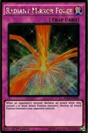 Radiant Mirror Force (PGL3-EN093) - Premium Gold: Infinite Gold 1st Edition - Premium Yugioh Single from Konami - Just $0.25! Shop now at Game Crave Tournament Store