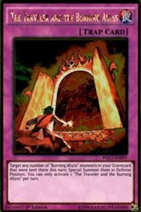 The Traveler and the Burning Abyss (PGL3-EN097) - Premium Gold: Infinite Gold 1st Edition - Premium Yugioh Single from Konami - Just $0.26! Shop now at Game Crave Tournament Store