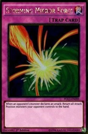Storming Mirror Force (PGL3-EN099) - Premium Gold: Infinite Gold 1st Edition - Premium Yugioh Single from Konami - Just $0.86! Shop now at Game Crave Tournament Store