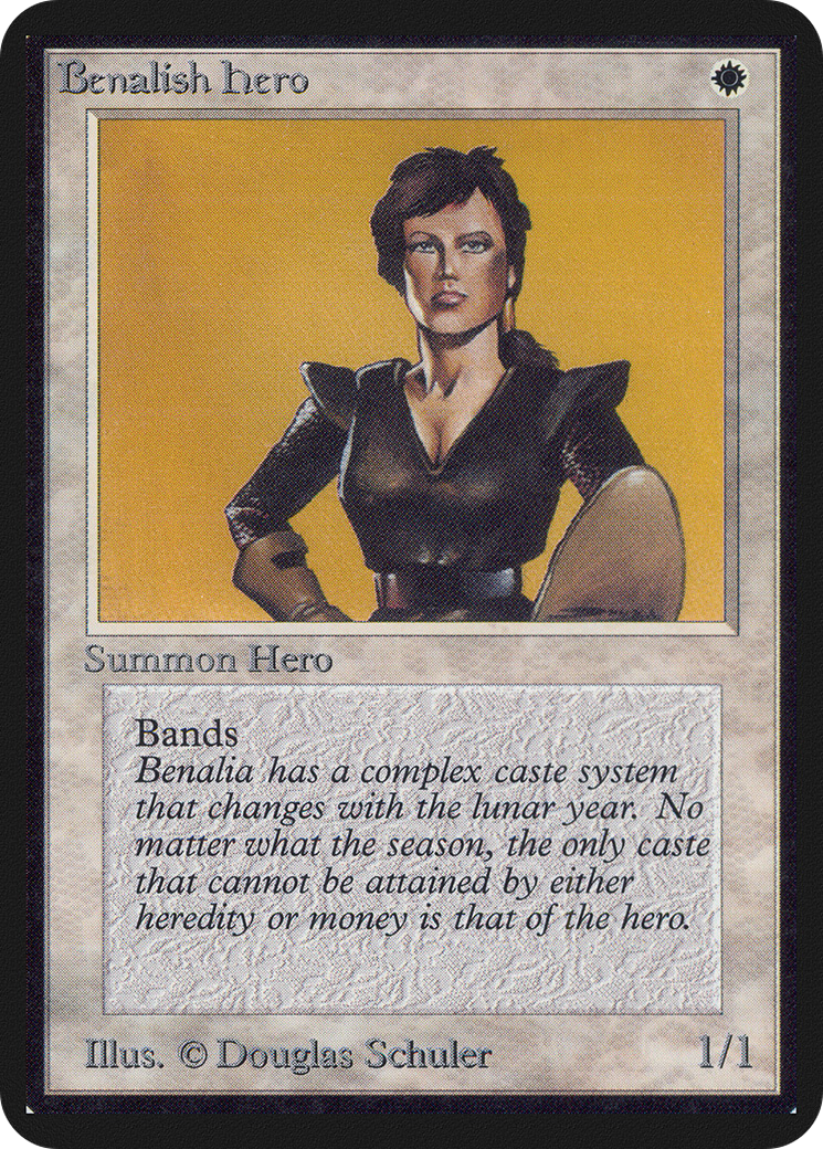 Benalish Hero (LEA-004) - Limited Edition Alpha - Premium MTG Single from Wizards of the Coast - Just $23.99! Shop now at Game Crave Tournament Store
