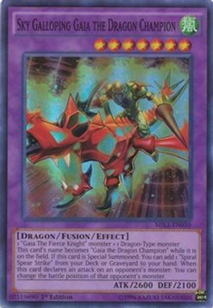 Sky Galloping Gaia the Dragon Champion (MIL1-EN010) - Millennium Pack 1st Edition - Premium Yugioh Single from Konami - Just $7.33! Shop now at Game Crave Tournament Store