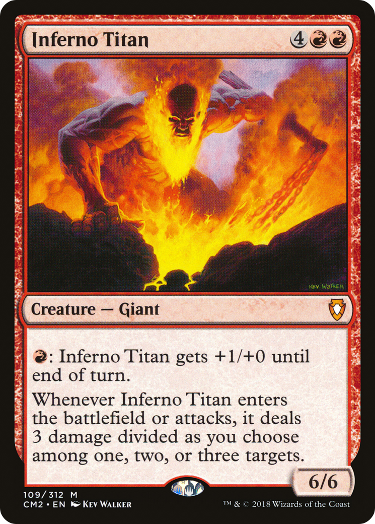 Inferno Titan (CM2-109) - Commander Anthology Volume II - Premium MTG Single from Wizards of the Coast - Just $0.08! Shop now at Game Crave Tournament Store
