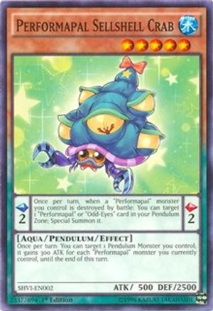 Performapal Sellshell Crab (SHVI-EN002) - Shining Victories Unlimited - Premium Yugioh Single from Konami - Just $0.25! Shop now at Game Crave Tournament Store