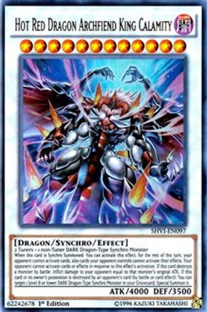 Hot Red Dragon Archfiend King Calamity (SHVI-EN097) - Shining Victories Unlimited - Premium Yugioh Single from Konami - Just $0.39! Shop now at Game Crave Tournament Store