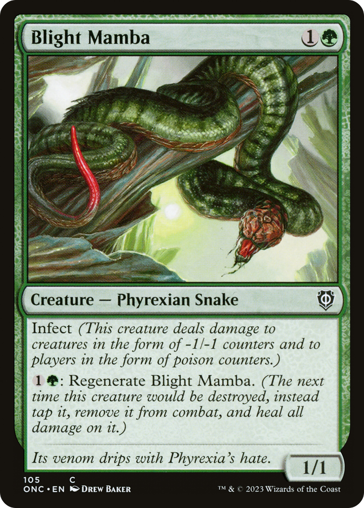 Blight Mamba (ONC-105) - Phyrexia: All Will Be One Commander - Premium MTG Single from Wizards of the Coast - Just $0.29! Shop now at Game Crave Tournament Store