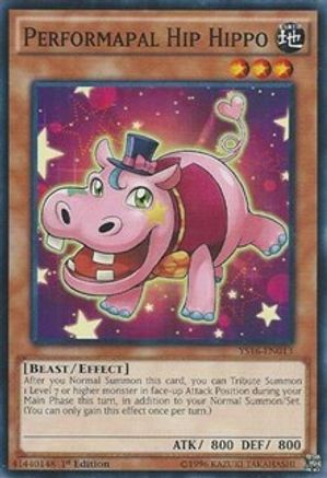 Performapal Hip Hippo (YS16-EN013) - Starter Deck: Yuya 1st Edition - Premium Yugioh Single from Konami - Just $0.25! Shop now at Game Crave Tournament Store