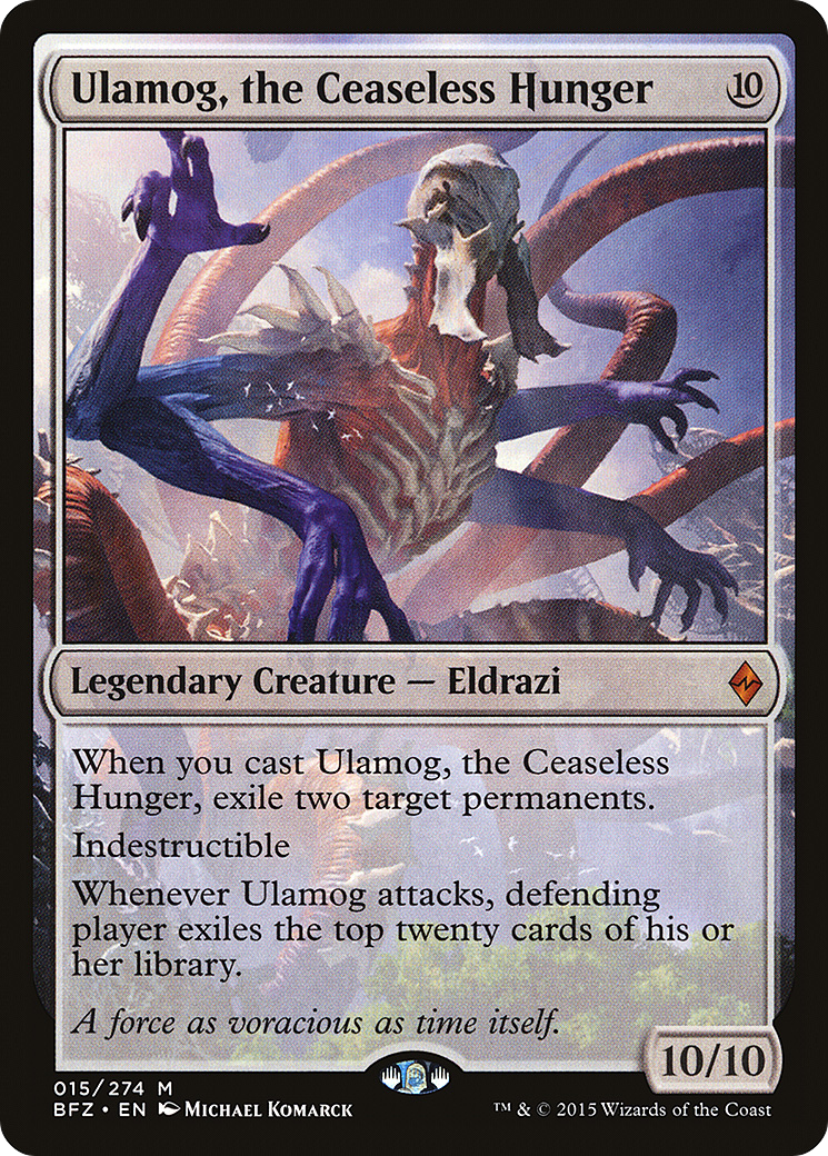 Ulamog, the Ceaseless Hunger (BFZ-015) - Battle for Zendikar Foil - Premium MTG Single from Wizards of the Coast - Just $8.49! Shop now at Game Crave Tournament Store