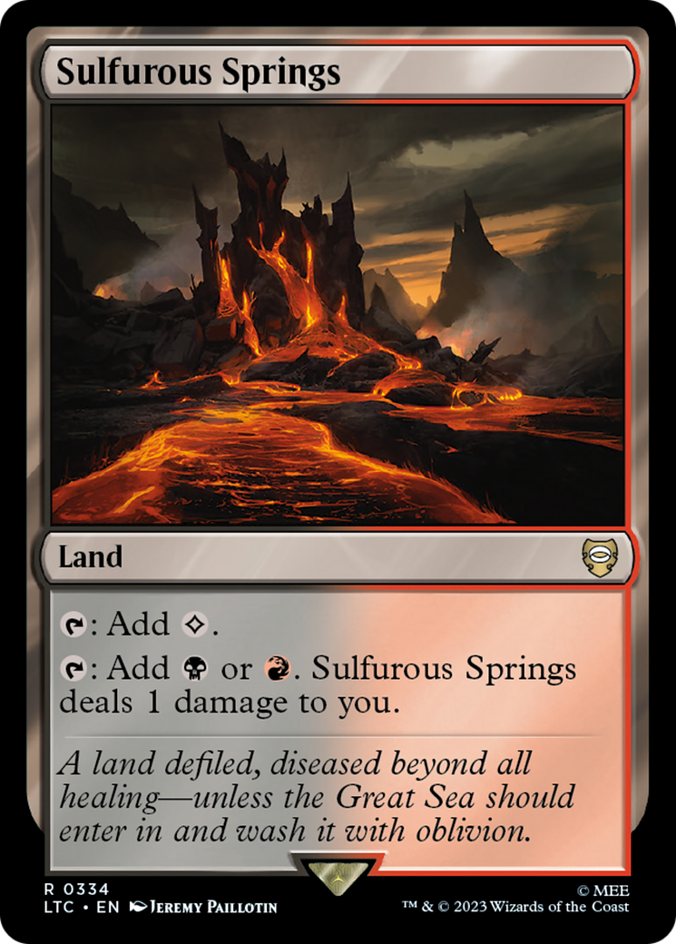 Sulfurous Springs (LTC-334) - Tales of Middle-earth Commander - Premium MTG Single from Wizards of the Coast - Just $0.50! Shop now at Game Crave Tournament Store