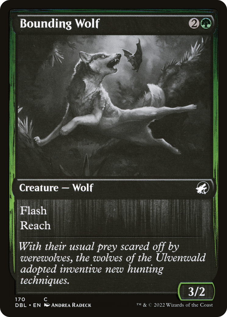 Bounding Wolf (DBL-170) - Innistrad: Double Feature Foil - Premium MTG Single from Wizards of the Coast - Just $0.12! Shop now at Game Crave Tournament Store
