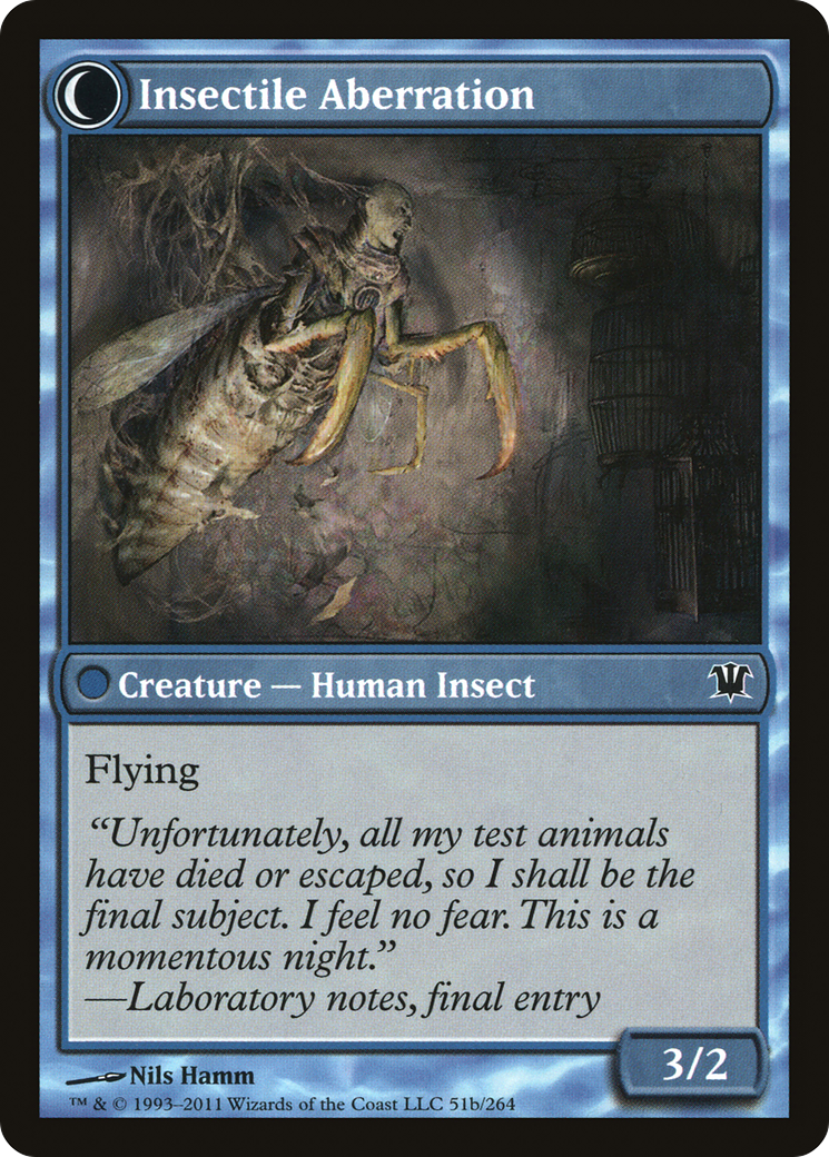 Delver of Secrets // Insectile Aberration (ISD-051) - Innistrad: (Double Faced Transform) Foil - Premium MTG Single from Wizards of the Coast - Just $0.72! Shop now at Game Crave Tournament Store