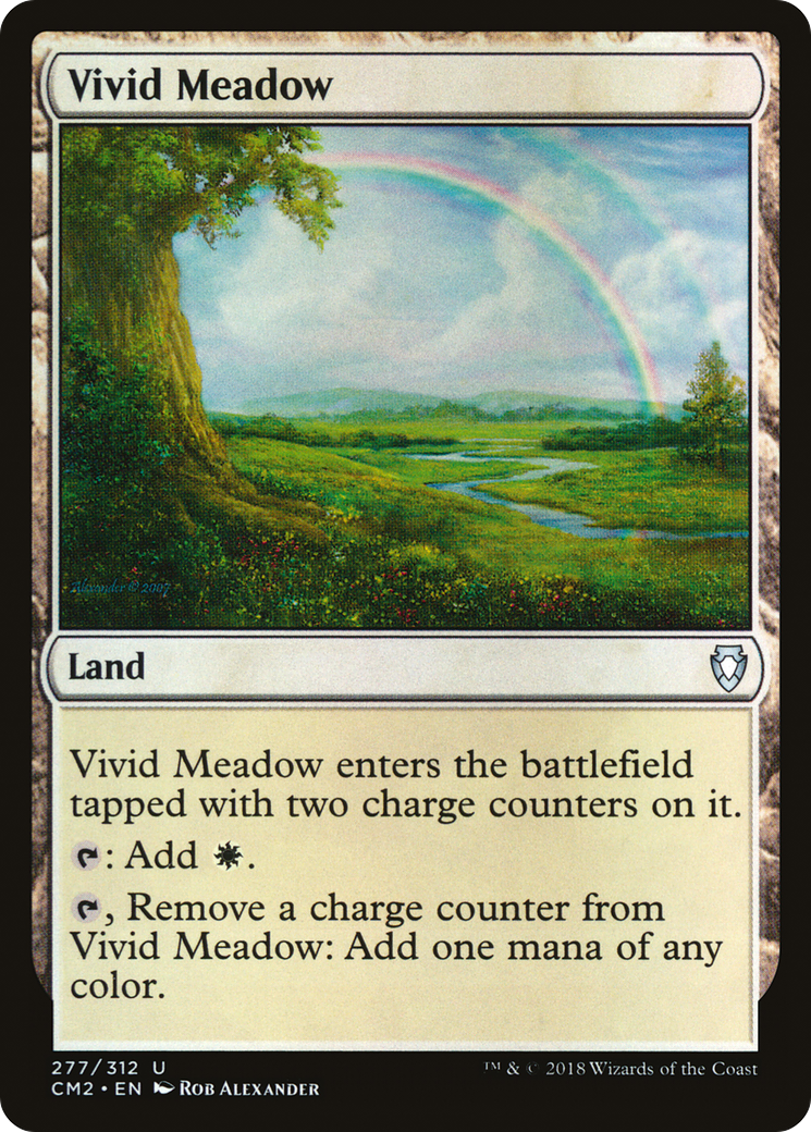 Vivid Meadow (CM2-277) - Commander Anthology Volume II - Premium MTG Single from Wizards of the Coast - Just $0.10! Shop now at Game Crave Tournament Store
