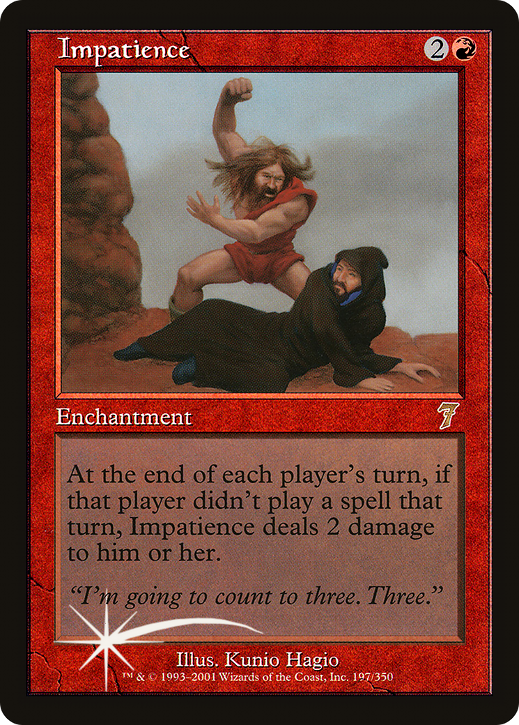 Impatience (7ED-197★) - Seventh Edition Foil - Premium MTG Single from Wizards of the Coast - Just $11.39! Shop now at Game Crave Tournament Store