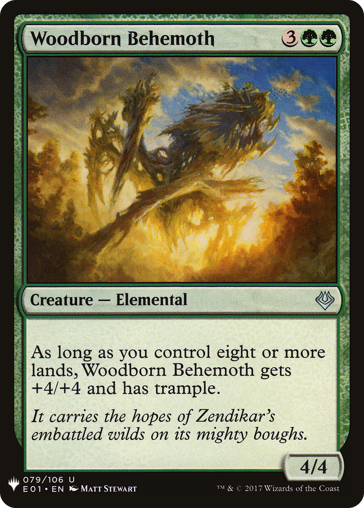 Woodborn Behemoth (MB1-1376) - Mystery Booster - Premium MTG Single from Wizards of the Coast - Just $0.08! Shop now at Game Crave Tournament Store