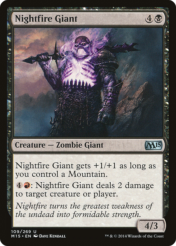 Nightfire Giant (M15-109) - Magic 2015 - Premium MTG Single from Wizards of the Coast - Just $0.25! Shop now at Game Crave Tournament Store