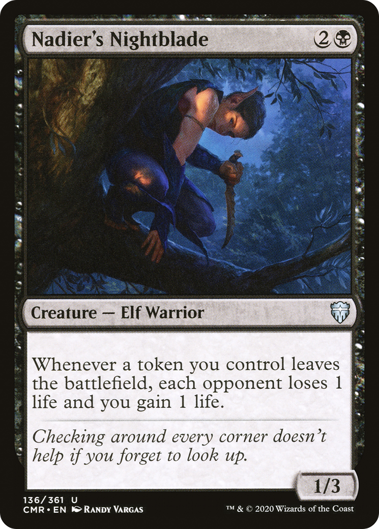 Nadier's Nightblade (CMR-136) - Commander Legends - Premium MTG Single from Wizards of the Coast - Just $0.08! Shop now at Game Crave Tournament Store