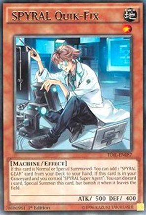 SPYRAL Quik-Fix (TDIL-EN087) - The Dark Illusion 1st Edition - Premium Yugioh Single from Konami - Just $0.08! Shop now at Game Crave Tournament Store