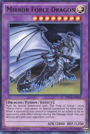 Mirror Force Dragon (DRL3-EN059) - Dragons of Legend: Unleashed 1st Edition - Premium Yugioh Single from Konami - Just $0.09! Shop now at Game Crave Tournament Store
