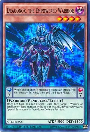 Dragonox, the Empowered Warrior (CT13-EN006) - 2016 Mega-Tins Limited - Premium Yugioh Single from Konami - Just $0.25! Shop now at Game Crave Tournament Store