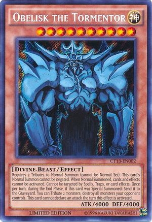 Obelisk the Tormentor (CT13-EN002) - 2016 Mega-Tins Limited - Premium Yugioh Single from Konami - Just $0.57! Shop now at Game Crave Tournament Store