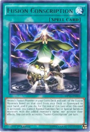 Fusion Conscription (MP16-EN024) - 2016 Mega-Tins Mega Pack 1st Edition - Premium Yugioh Single from Konami - Just $0.26! Shop now at Game Crave Tournament Store