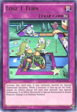 Lose 1 Turn (MP16-EN034) - 2016 Mega-Tins Mega Pack Unlimited - Premium Yugioh Single from Konami - Just $0.56! Shop now at Game Crave Tournament Store