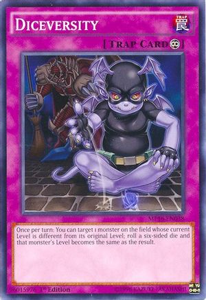 Diceversity (MP16-EN038) - 2016 Mega-Tins Mega Pack Unlimited - Premium Yugioh Single from Konami - Just $0.25! Shop now at Game Crave Tournament Store