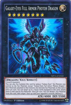 Galaxy-Eyes Full Armor Photon Dragon (MP16-EN044) - 2016 Mega-Tins Mega Pack 1st Edition - Premium Yugioh Single from Konami - Just $0.25! Shop now at Game Crave Tournament Store