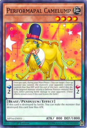Performapal Camelump (MP16-EN051) - 2016 Mega-Tins Mega Pack 1st Edition - Premium Yugioh Single from Konami - Just $0.08! Shop now at Game Crave Tournament Store