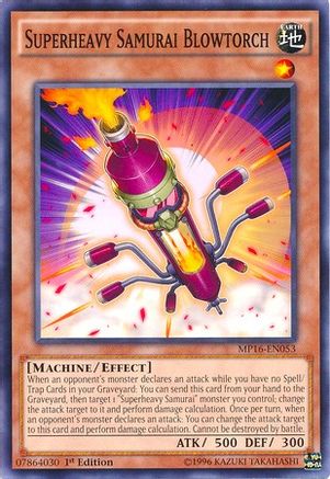 Superheavy Samurai Blowtorch (MP16-EN053) - 2016 Mega-Tins Mega Pack Unlimited - Premium Yugioh Single from Konami - Just $0.25! Shop now at Game Crave Tournament Store