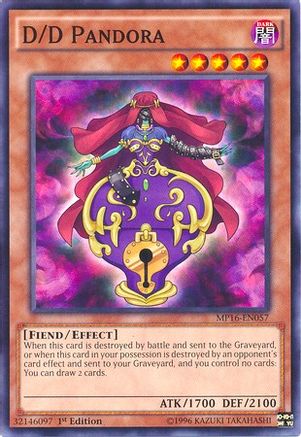 D/D Pandora (MP16-EN057) - 2016 Mega-Tins Mega Pack Unlimited - Premium Yugioh Single from Konami - Just $0.25! Shop now at Game Crave Tournament Store