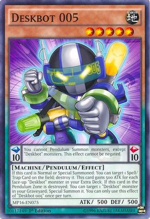 Deskbot 005 (MP16-EN075) - 2016 Mega-Tins Mega Pack Unlimited - Premium Yugioh Single from Konami - Just $0.26! Shop now at Game Crave Tournament Store