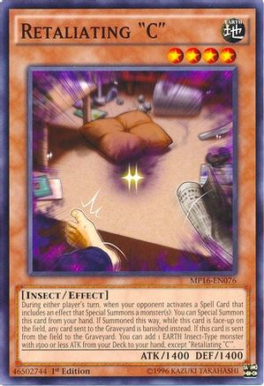 Retaliating "C" (MP16-EN076) - 2016 Mega-Tins Mega Pack Unlimited - Premium Yugioh Single from Konami - Just $0.26! Shop now at Game Crave Tournament Store