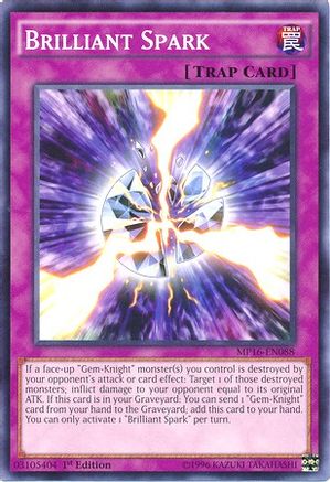 Brilliant Spark (MP16-EN088) - 2016 Mega-Tins Mega Pack 1st Edition - Premium Yugioh Single from Konami - Just $0.25! Shop now at Game Crave Tournament Store