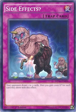 Side Effects? (MP16-EN096) - 2016 Mega-Tins Mega Pack 1st Edition - Premium Yugioh Single from Konami - Just $0.25! Shop now at Game Crave Tournament Store