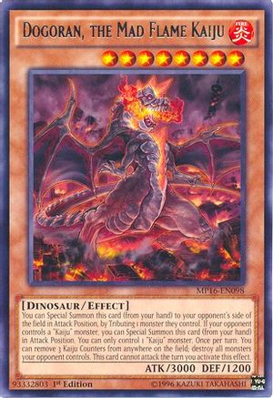 Dogoran, the Mad Flame Kaiju (MP16-EN098) - 2016 Mega-Tins Mega Pack 1st Edition - Premium Yugioh Single from Konami - Just $0.39! Shop now at Game Crave Tournament Store