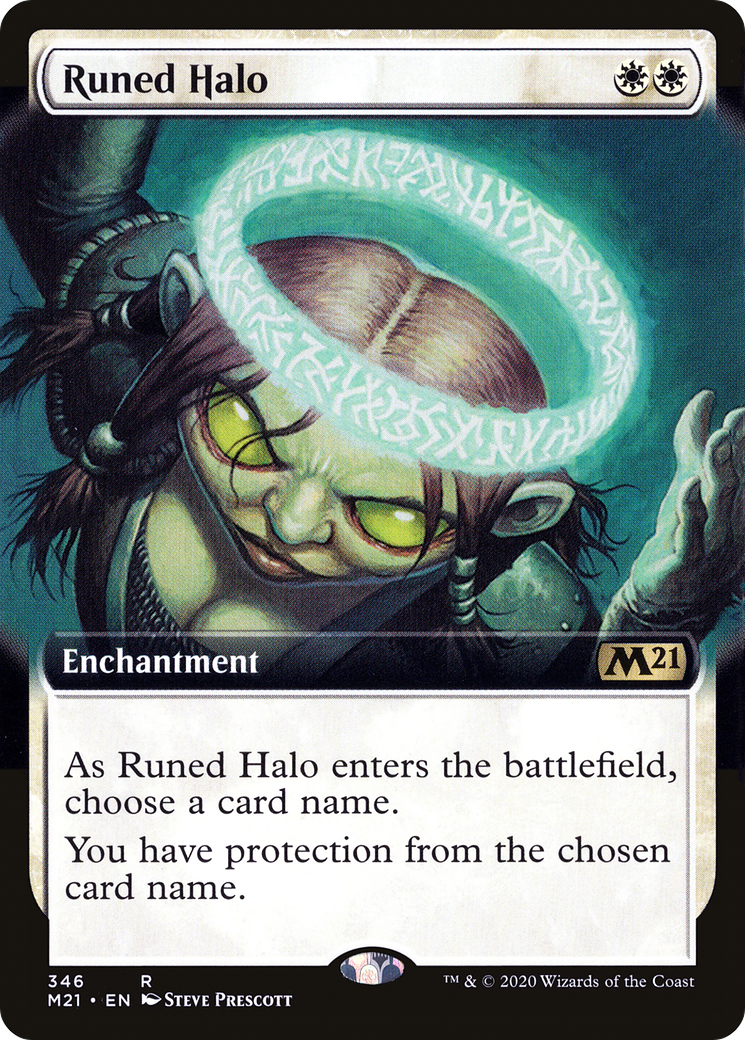 Runed Halo (M21-346) - Core Set 2021: (Extended Art) Foil - Premium MTG Single from Wizards of the Coast - Just $0.22! Shop now at Game Crave Tournament Store
