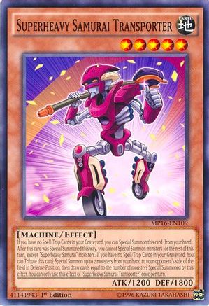 Superheavy Samurai Transporter (MP16-EN109) - 2016 Mega-Tins Mega Pack Unlimited - Premium Yugioh Single from Konami - Just $0.38! Shop now at Game Crave Tournament Store