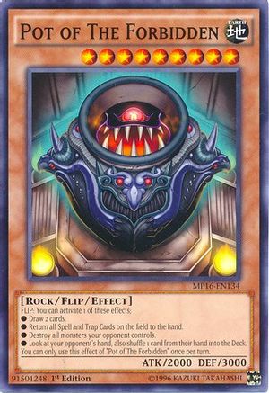 Pot of The Forbidden (MP16-EN134) - 2016 Mega-Tins Mega Pack Unlimited - Premium Yugioh Single from Konami - Just $0.48! Shop now at Game Crave Tournament Store