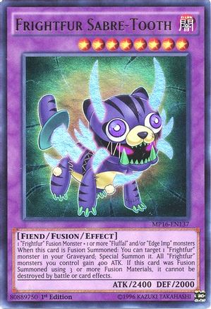 Frightfur Sabre-Tooth (MP16-EN137) - 2016 Mega-Tins Mega Pack 1st Edition - Premium Yugioh Single from Konami - Just $0.39! Shop now at Game Crave Tournament Store