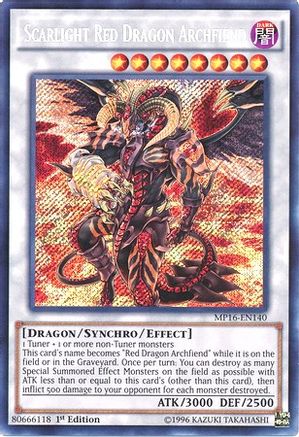 Scarlight Red Dragon Archfiend (MP16-EN140) - 2016 Mega-Tins Mega Pack Unlimited - Premium Yugioh Single from Konami - Just $0.90! Shop now at Game Crave Tournament Store