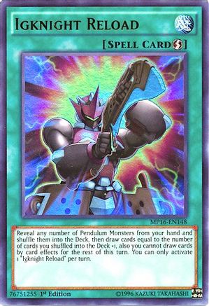 Igknight Reload (MP16-EN148) - 2016 Mega-Tins Mega Pack 1st Edition - Premium Yugioh Single from Konami - Just $0.25! Shop now at Game Crave Tournament Store