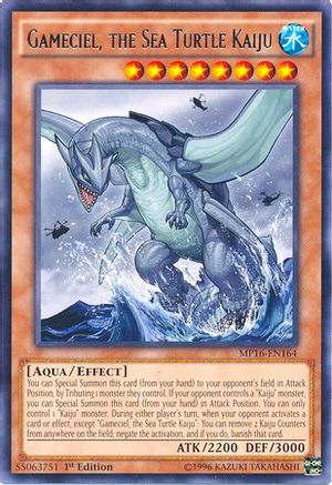 Gameciel, the Sea Turtle Kaiju (MP16-EN164) - 2016 Mega-Tins Mega Pack 1st Edition - Premium Yugioh Single from Konami - Just $0.57! Shop now at Game Crave Tournament Store