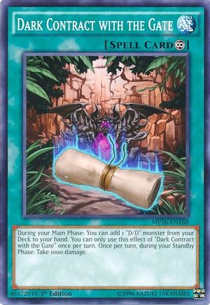Dark Contract with the Gate (MP16-EN168) - 2016 Mega-Tins Mega Pack 1st Edition - Premium Yugioh Single from Konami - Just $0.38! Shop now at Game Crave Tournament Store