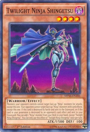 Twilight Ninja Shingetsu (MP16-EN186) - 2016 Mega-Tins Mega Pack Unlimited - Premium Yugioh Single from Konami - Just $0.25! Shop now at Game Crave Tournament Store