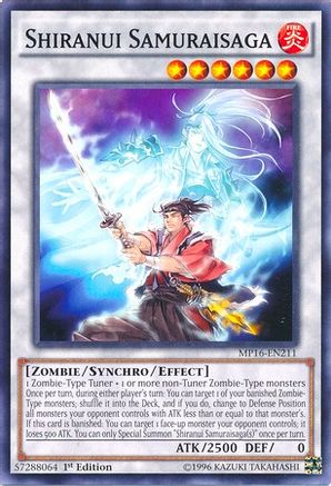 Shiranui Samuraisaga (MP16-EN211) - 2016 Mega-Tins Mega Pack 1st Edition - Premium Yugioh Single from Konami - Just $0.31! Shop now at Game Crave Tournament Store