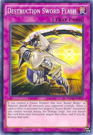Destruction Sword Flash (MP16-EN226) - 2016 Mega-Tins Mega Pack Unlimited - Premium Yugioh Single from Konami - Just $0.25! Shop now at Game Crave Tournament Store