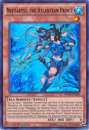 Neptabyss, the Atlantean Prince (MP16-EN236) - 2016 Mega-Tins Mega Pack 1st Edition - Premium Yugioh Single from Konami - Just $0.36! Shop now at Game Crave Tournament Store