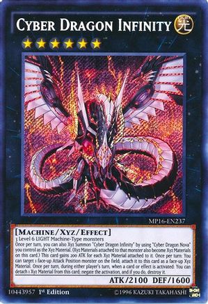 Cyber Dragon Infinity (MP16-EN237) - 2016 Mega-Tins Mega Pack 1st Edition - Premium Yugioh Single from Konami - Just $5.57! Shop now at Game Crave Tournament Store